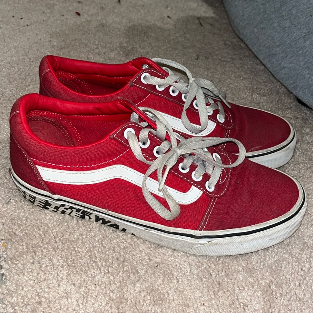 Red vans size 8.5